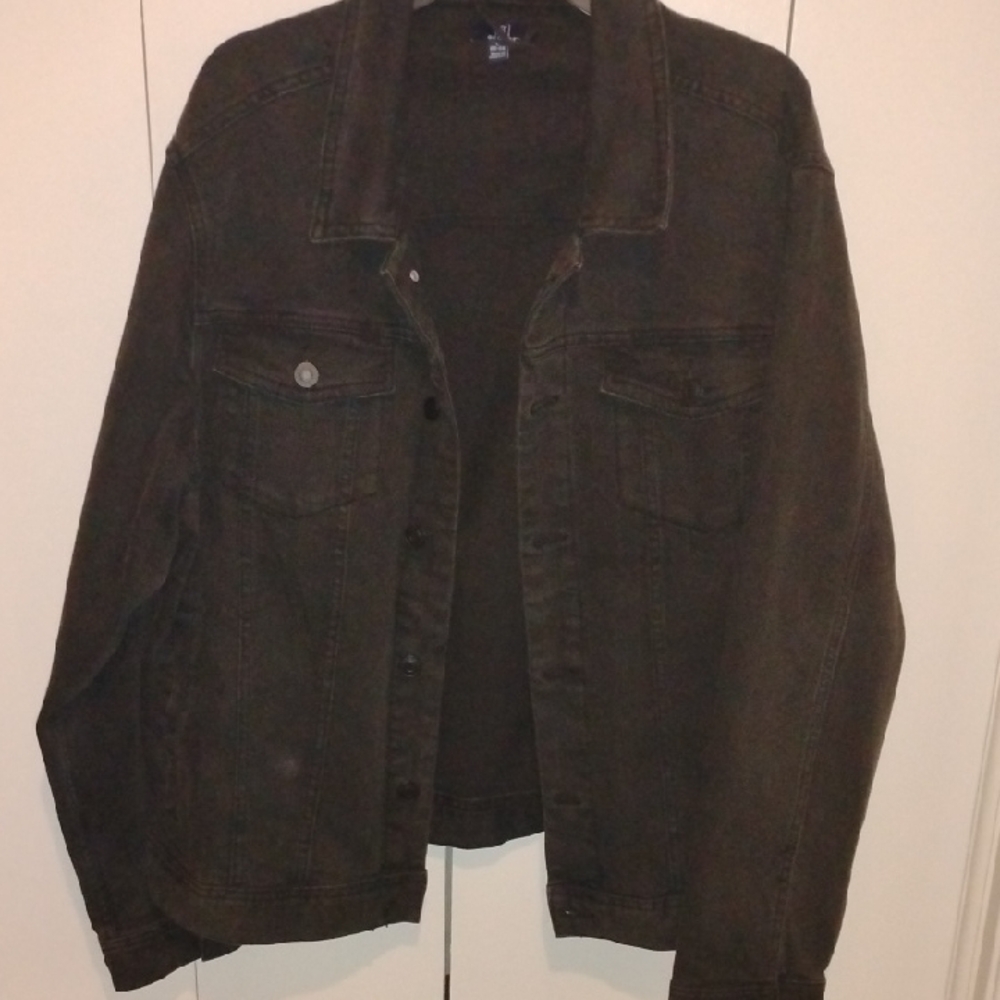 George Men's Brown Denim Shirt Jacket